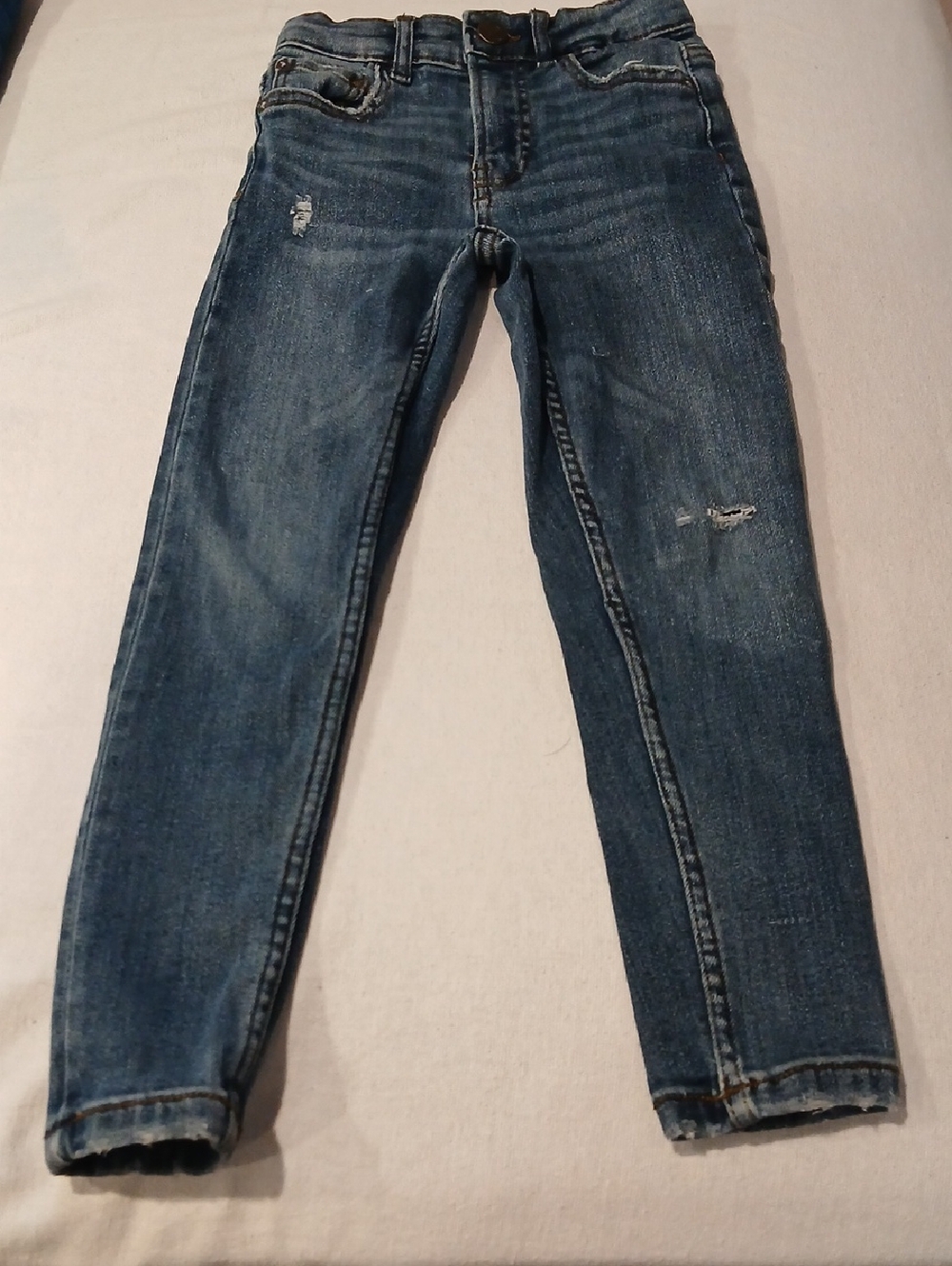 Zara Kids Blue Distressed Skinny Jeans